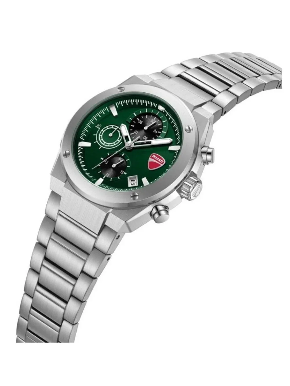 NWT Ducati Chronograph Quartz Green Dial Men's Watch